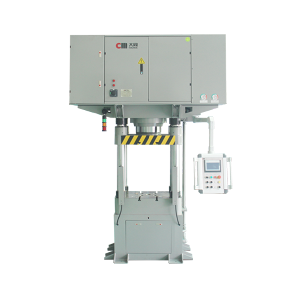 Automated hydraulic press production line for backing plates