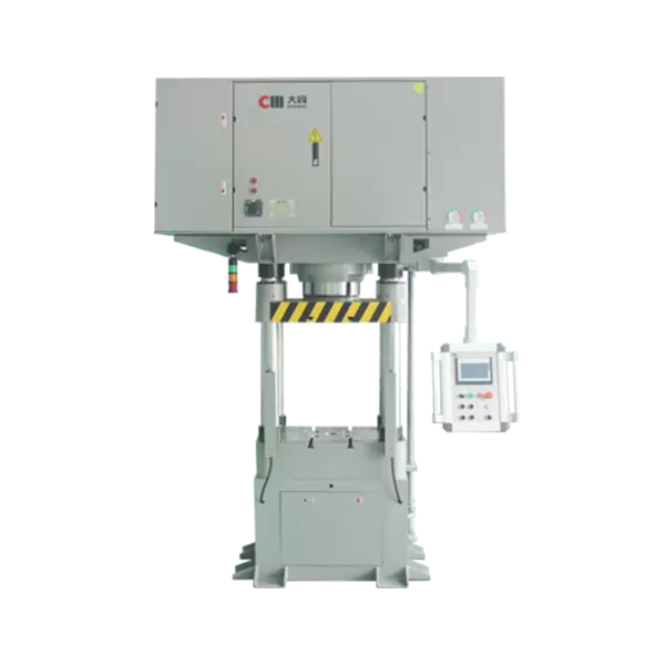 Automated hydraulic press production line for backing plates