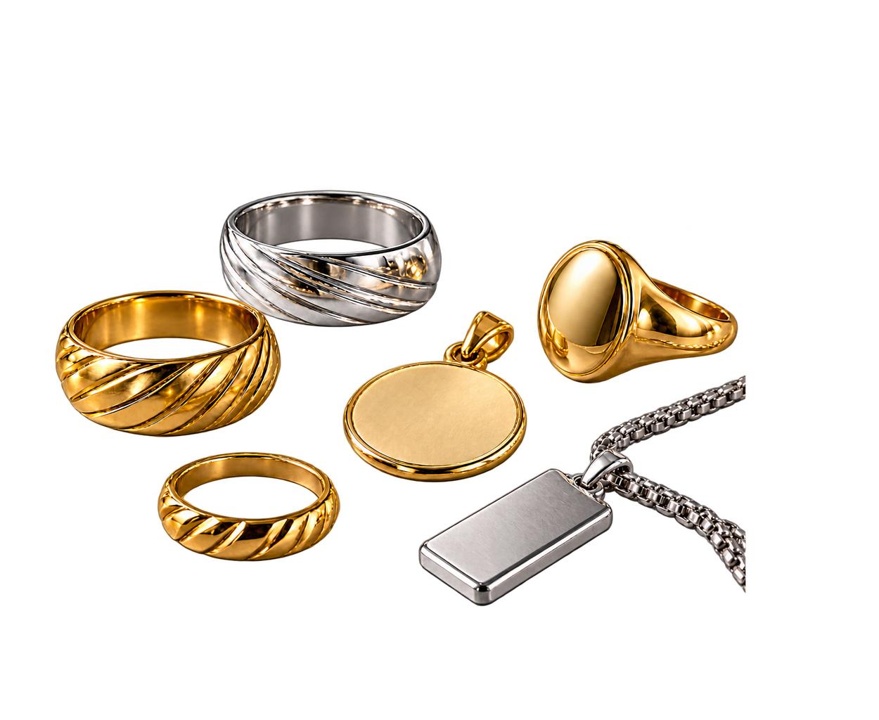 Gold, silver jewelry components