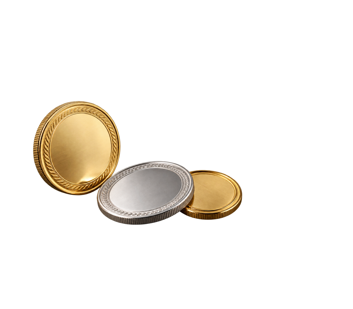 Gold, silver medals, coins